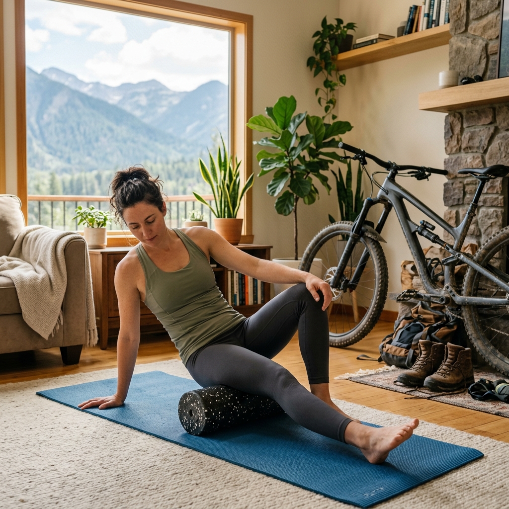 Person enjoying active recovery outdoors