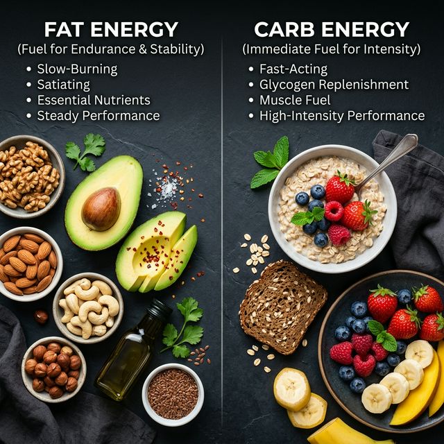 Fat vs carbs energy comparison