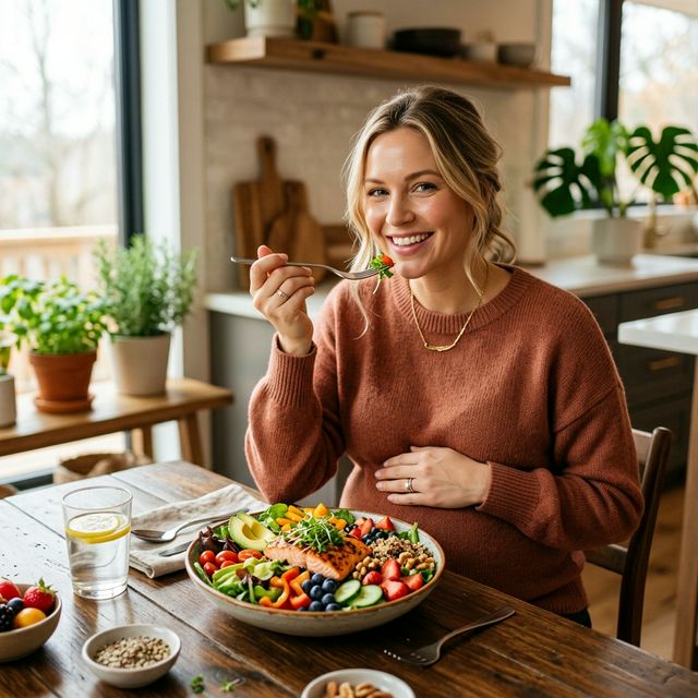 Healthy prenatal nutrition meal