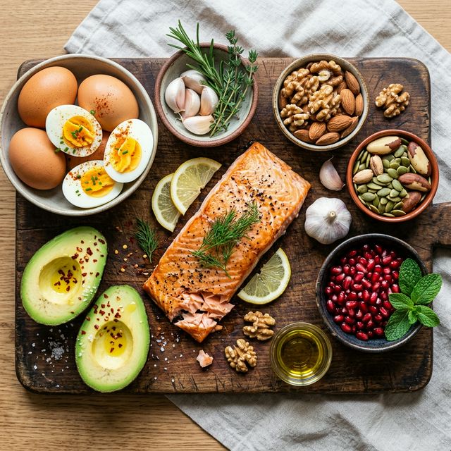 Testosterone boosting foods arrangement