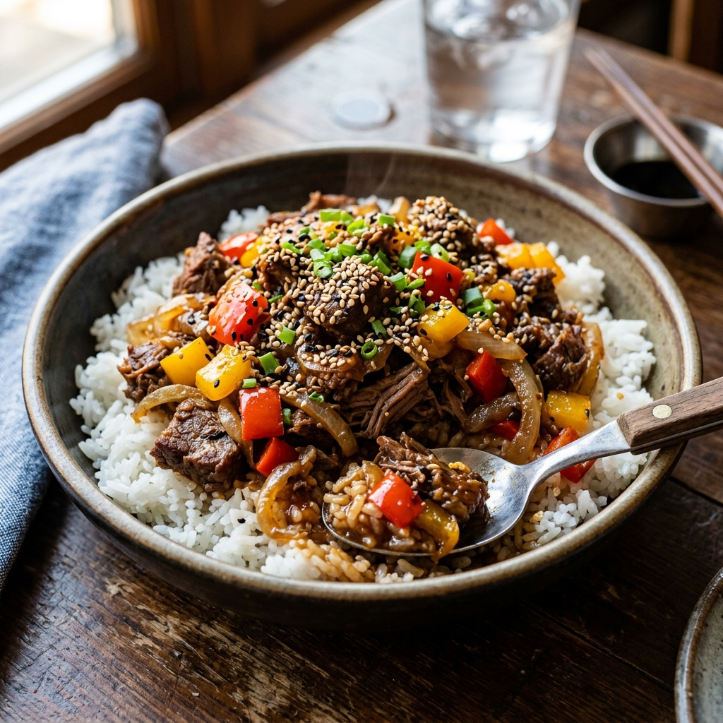 Monster Beef & Rice Bowl