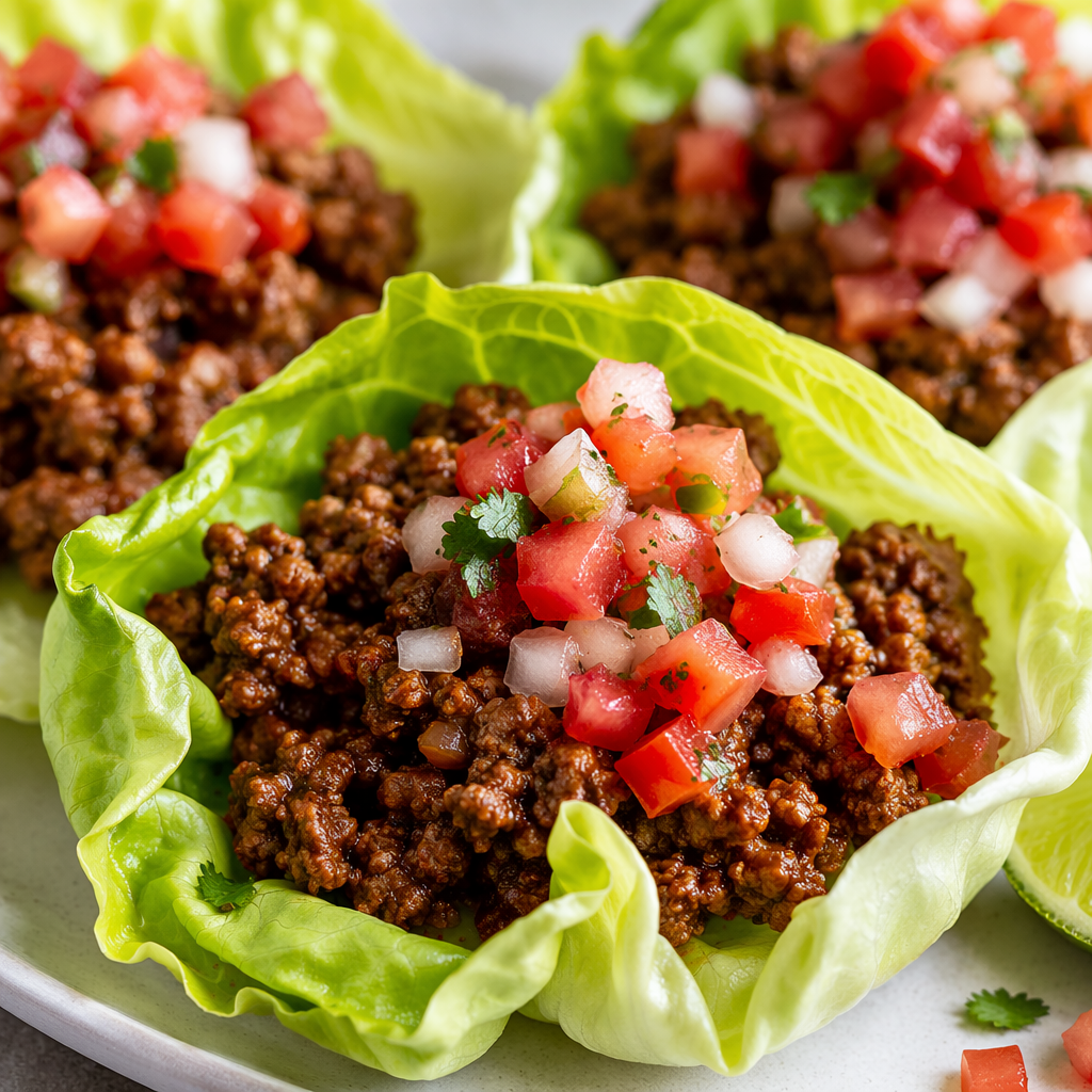 Lean Beef Lettuce Tacos