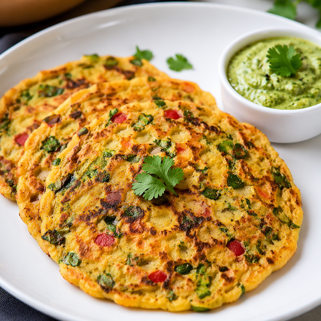 Besan Chilla Protein Pancake