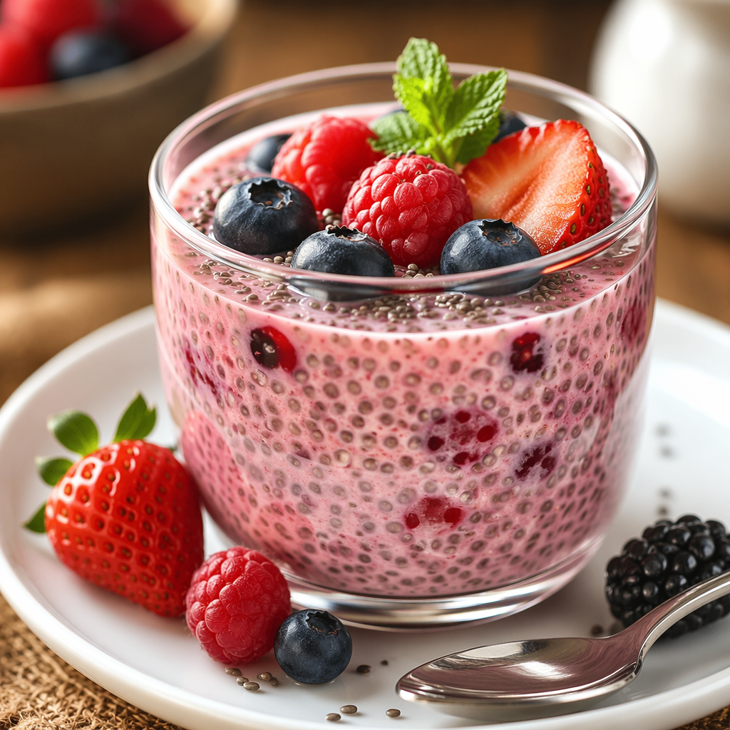 Berry Chia Seed Pudding