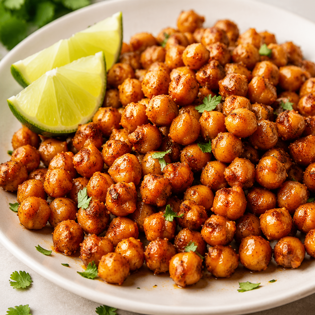 Chili-Lime Roasted Chickpeas