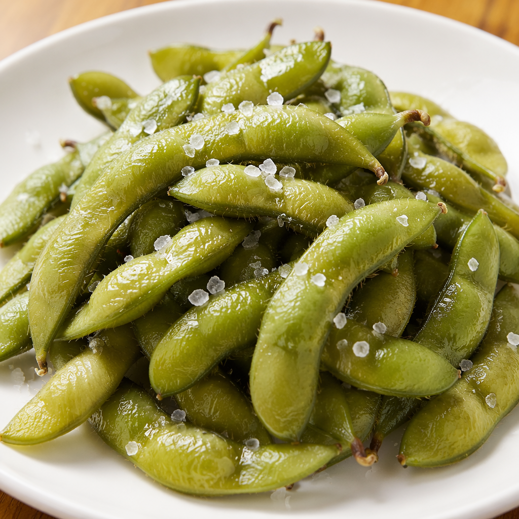 Steamed Edamame with Sea Salt