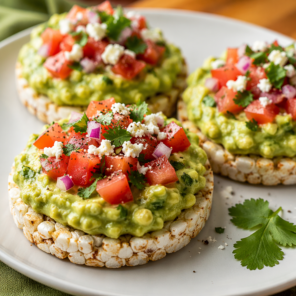 Guacamole Rice Cakes