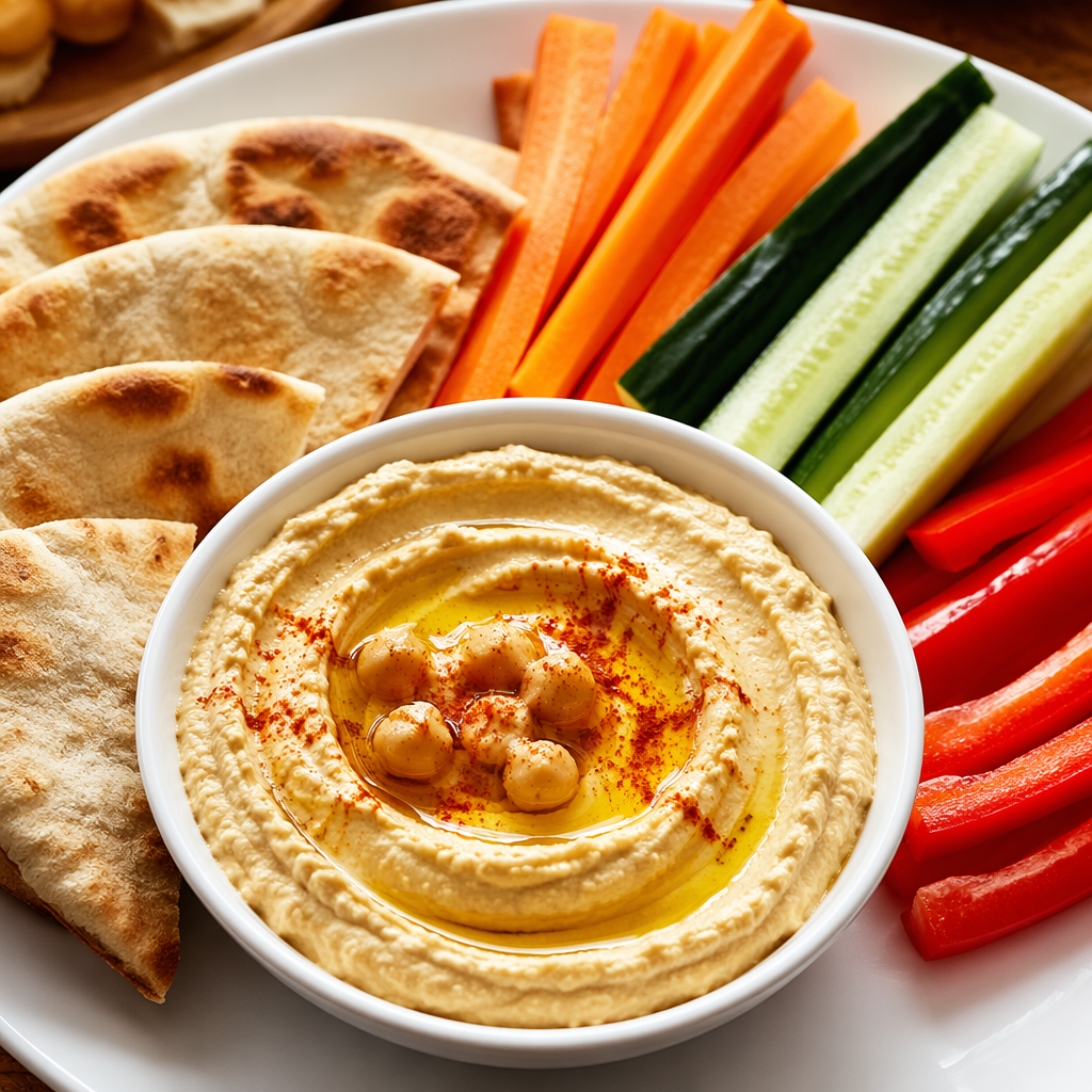Hummus & Veggie Sticks with Pita