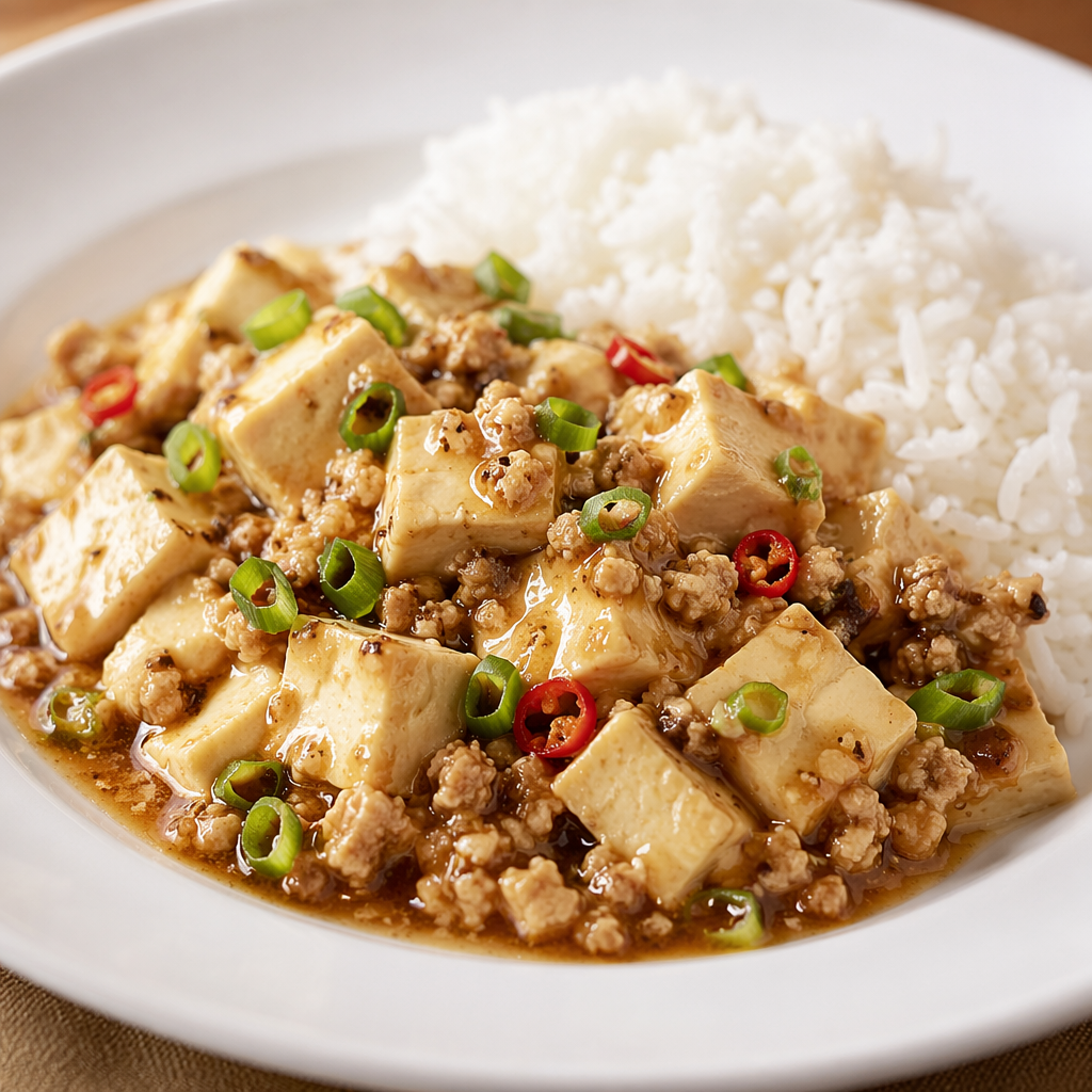 Light Mapo Tofu with Rice
