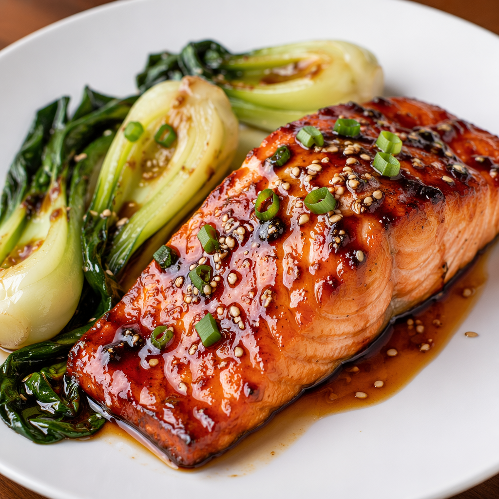 Miso-Glazed Salmon with Bok Choy