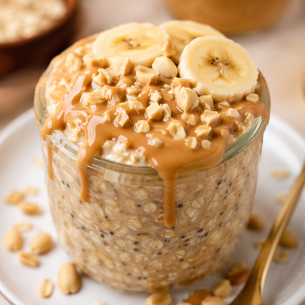 Peanut Butter Overnight Protein Oats