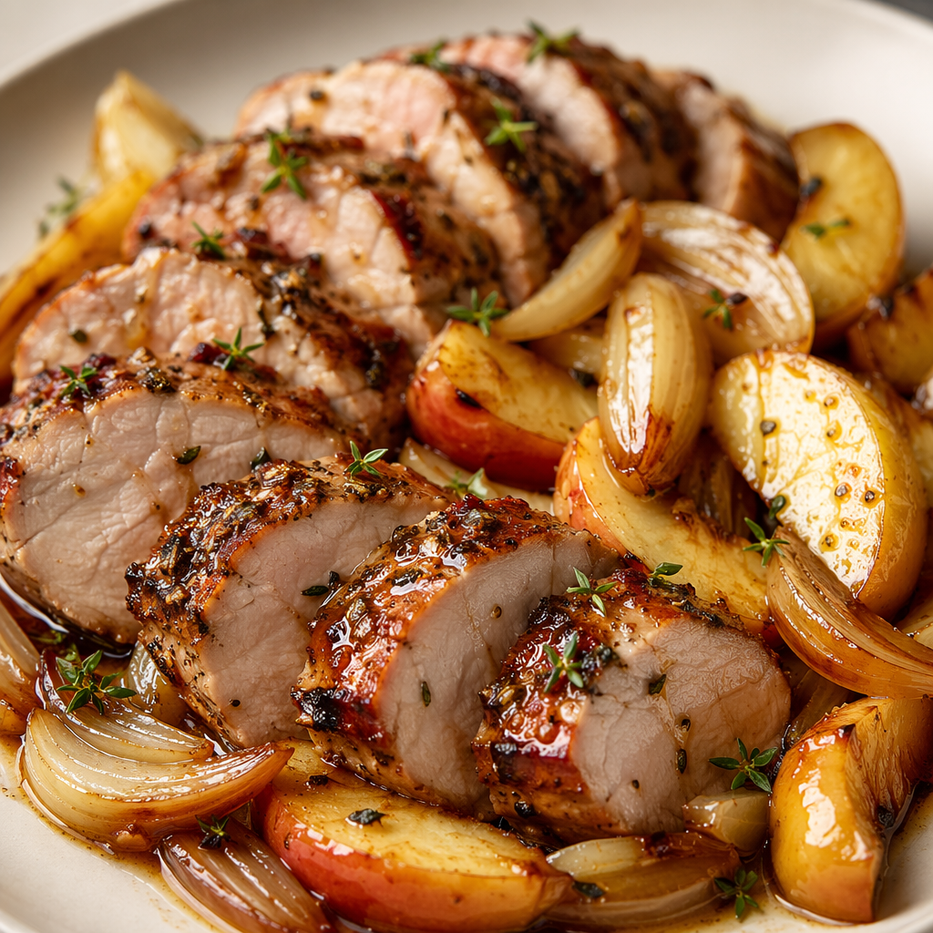 Roasted Pork Tenderloin & Apples