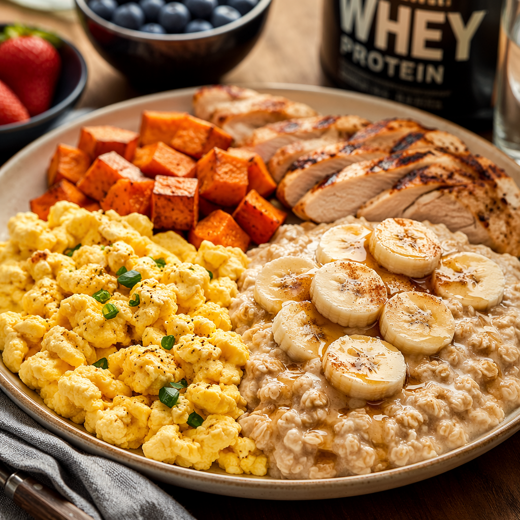 High Carb High Volume Muscle Gain Breakfast