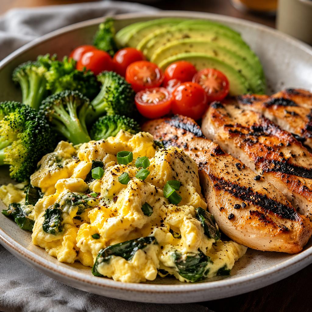 Low Carb High Volume Muscle Gain Breakfast