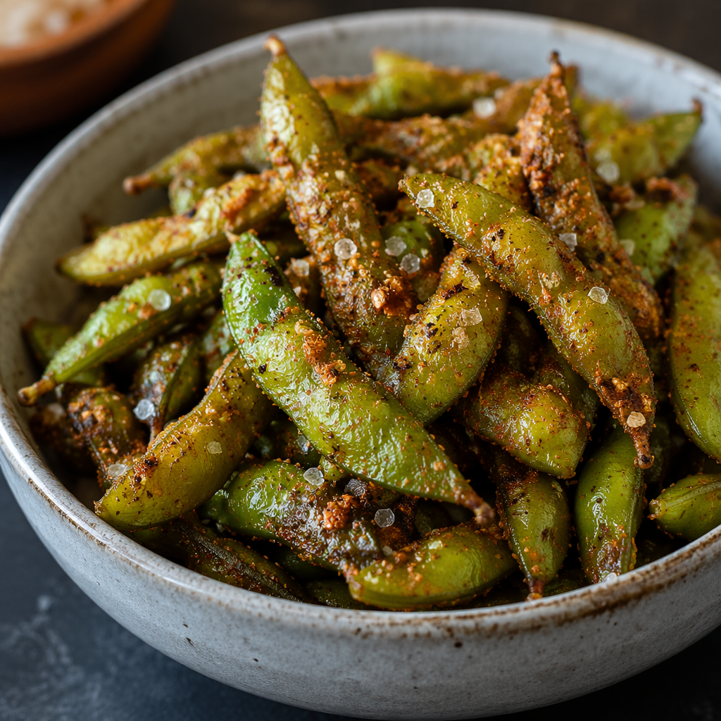 Spicy Roasted Edamame