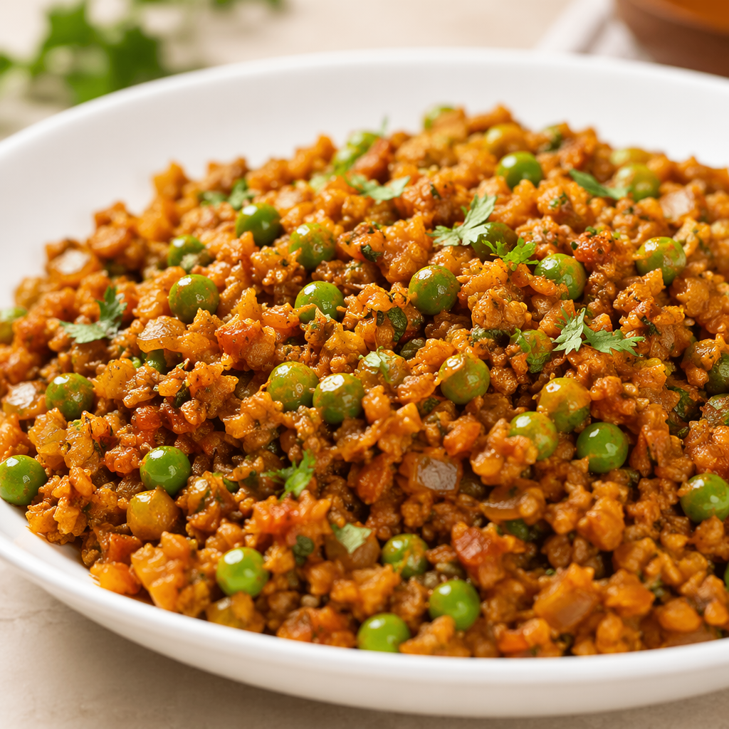 Soya Keema with Peas