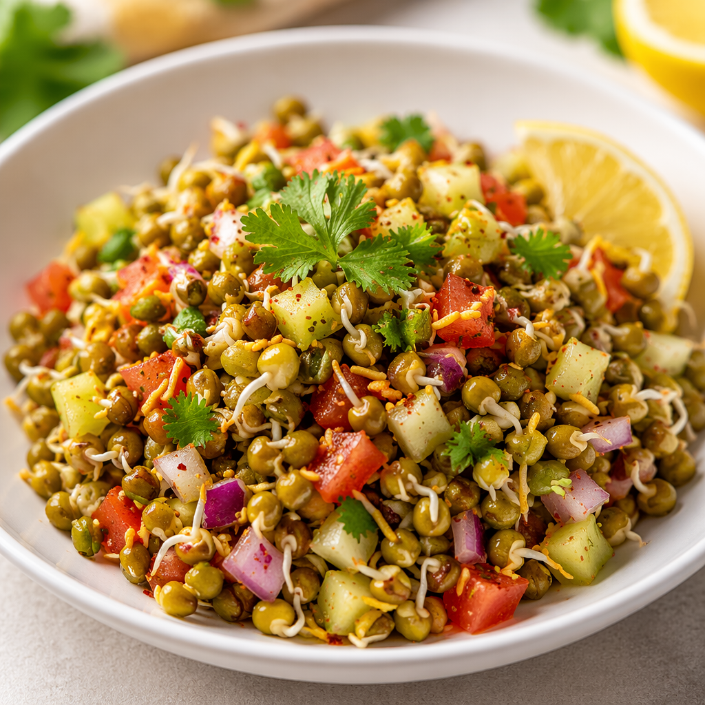 Sprouted Moong Chaat Bowl