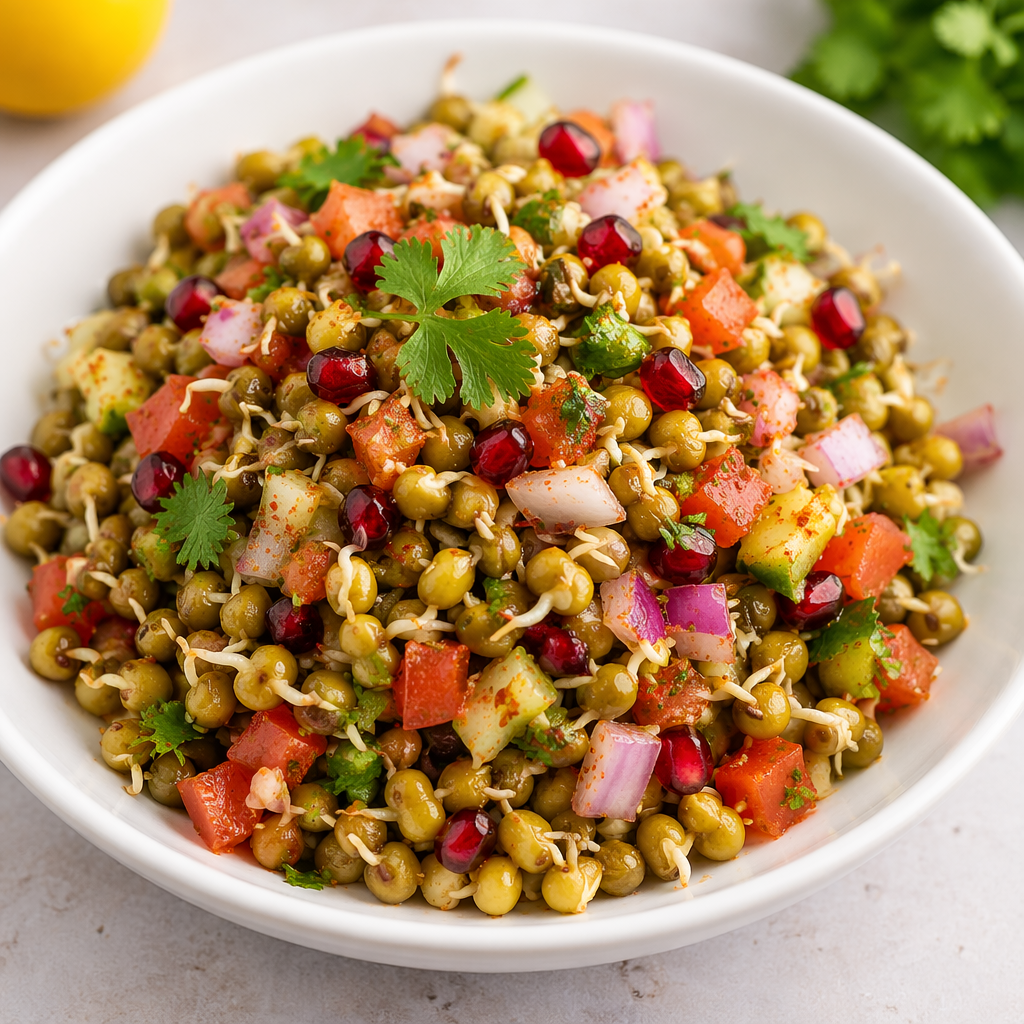 Sprouted Moong Chaat Bowl