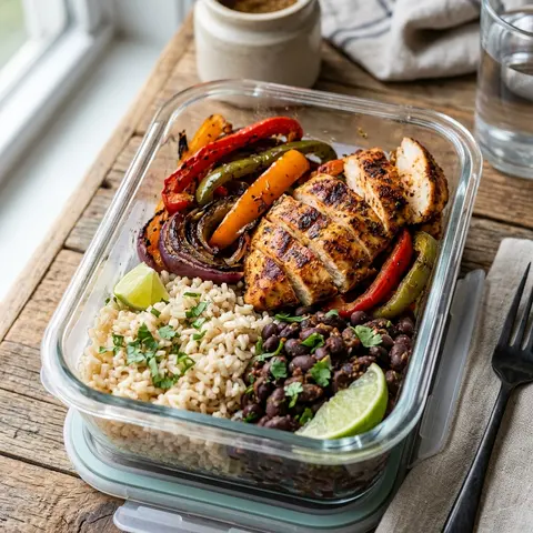 Chicken Fajita Meal Prep Bowl