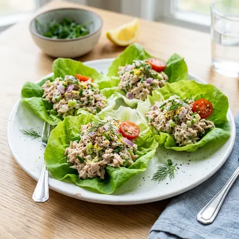 Tuna Salad Lettuce Wraps
