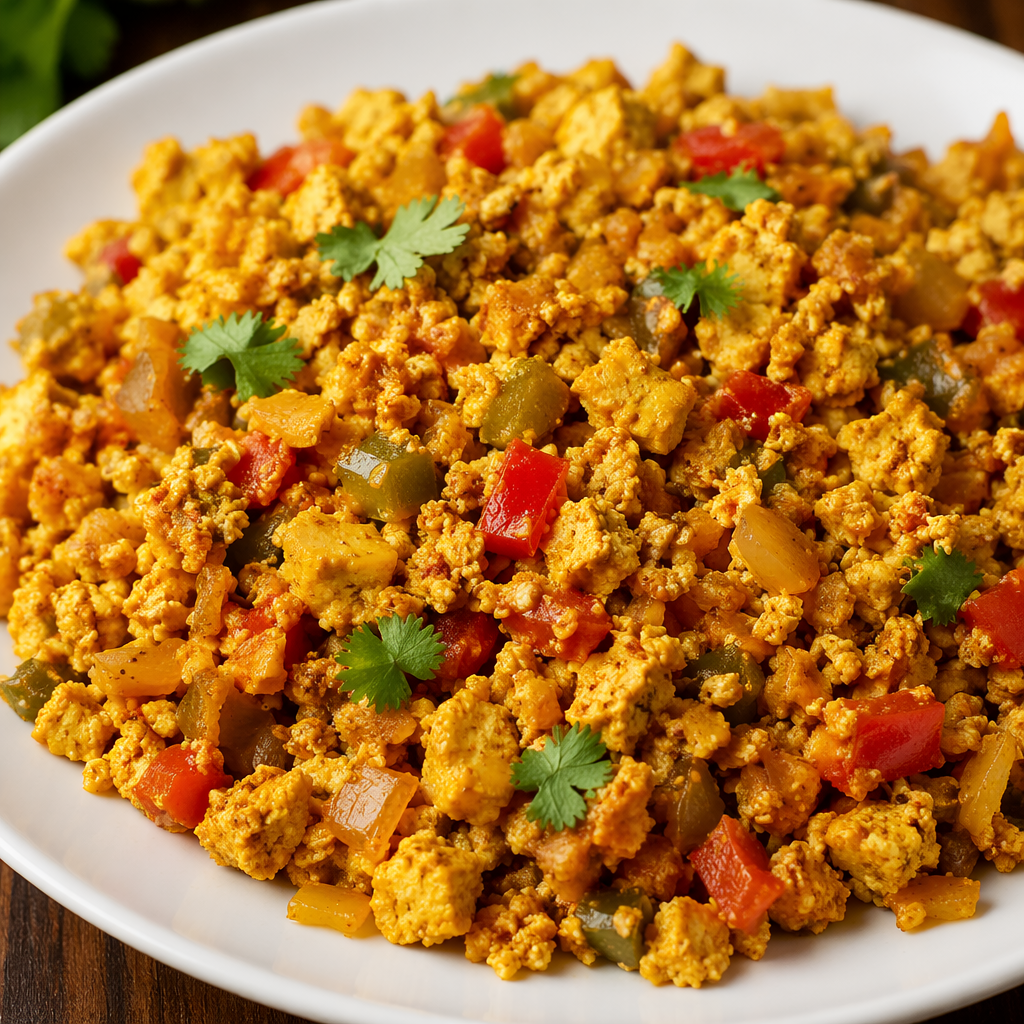 Tofu Bhurji Vegan Cutting Bowl
