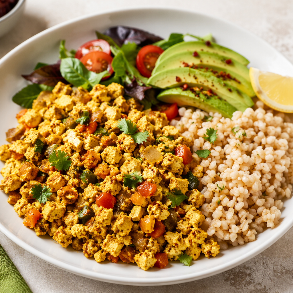 Tofu Bhurji Vegan Bowl
